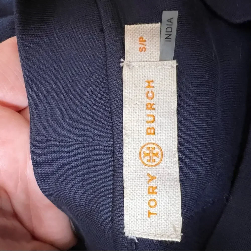 Tory Burch Emilia tie sleeve dress blue sz S